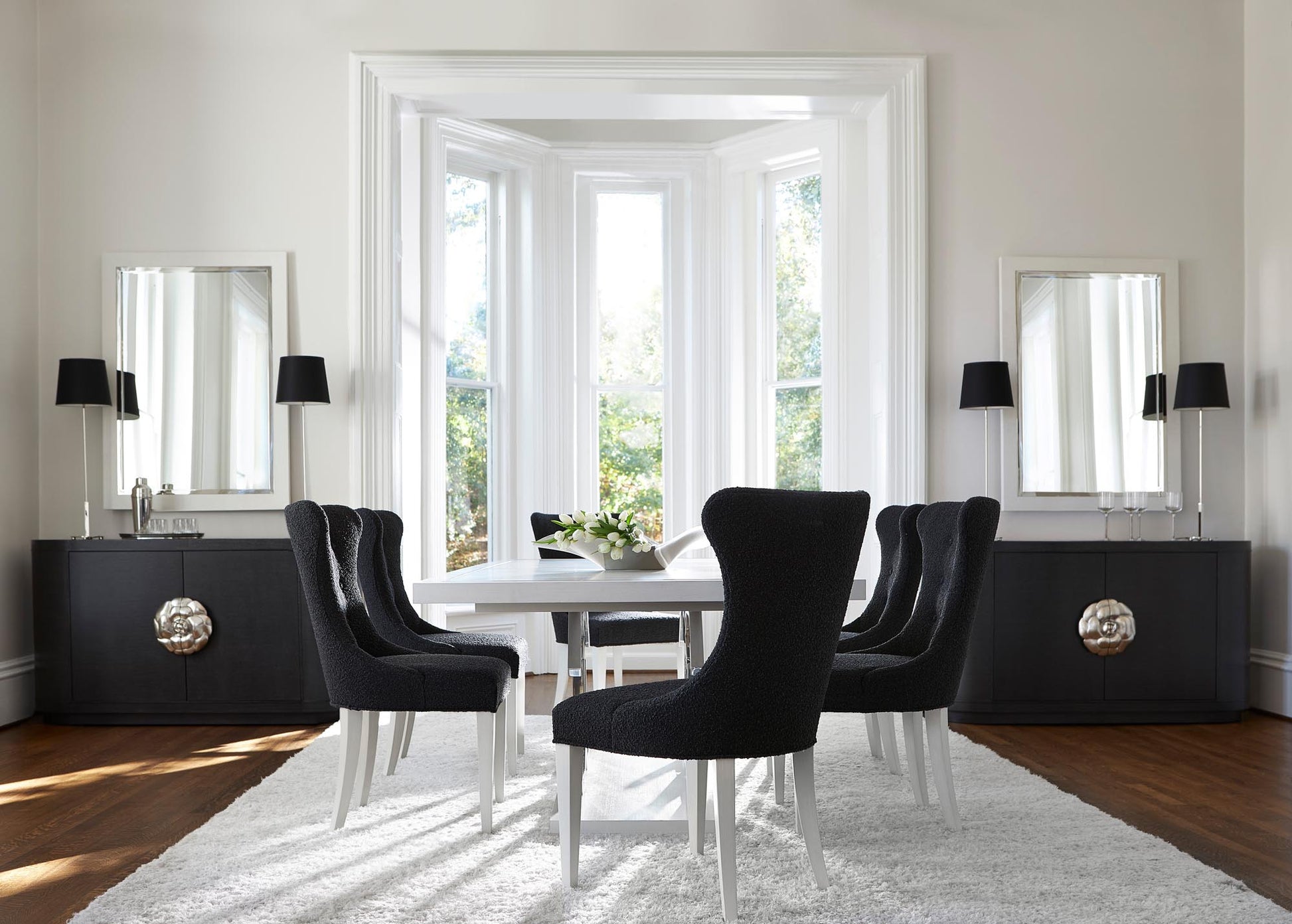 the Bernhardt Silhouette 307-547 dining room chair is available in Edmonton at McElherans Furniture + Design