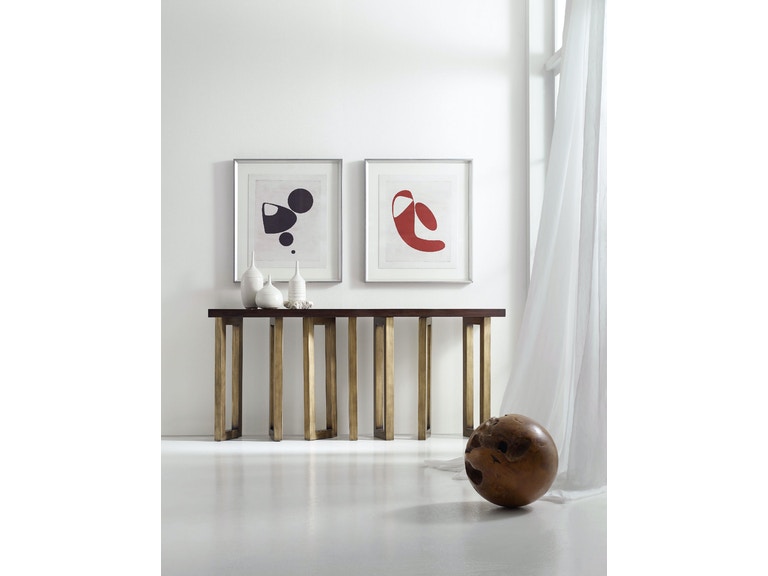 the Hooker Furniture Connelly living room occasional console table is available in Edmonton at McElherans Furniture + Design