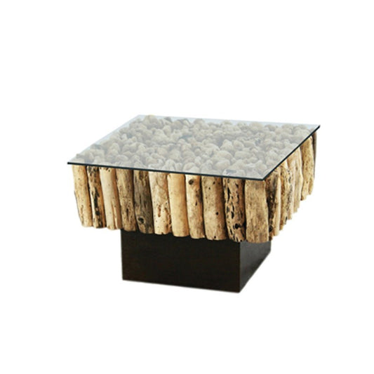 the Bellini Modern Safari living room occasional end table is available in Edmonton at McElherans Furniture + Design