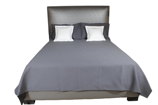 the Cuddle Down Waffle Weave Slate bedroom bed covering is available in Edmonton at McElherans Furniture + Design