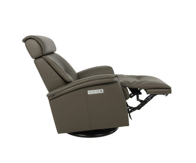 the Fjords  contemporary Rome living room reclining leather recliner is available in Edmonton at McElherans Furniture + Design