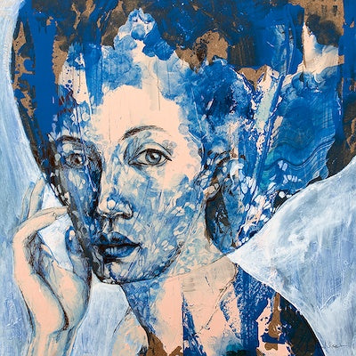 the Leftbank Lady Lady wall art is available in Edmonton at McElherans Furniture + Design