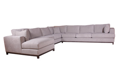 the Marcantonio  transitional Alberto living room upholstered sectional is available in Edmonton at McElherans Furniture + Design