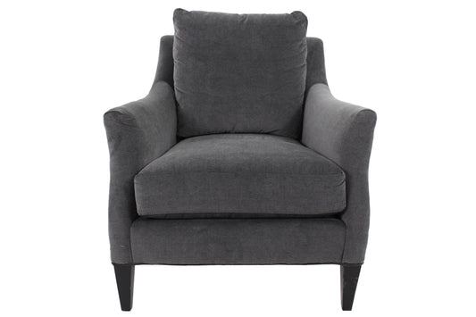 the HF Custom Bree living room upholstered chair is available in Edmonton at McElherans Furniture + Design