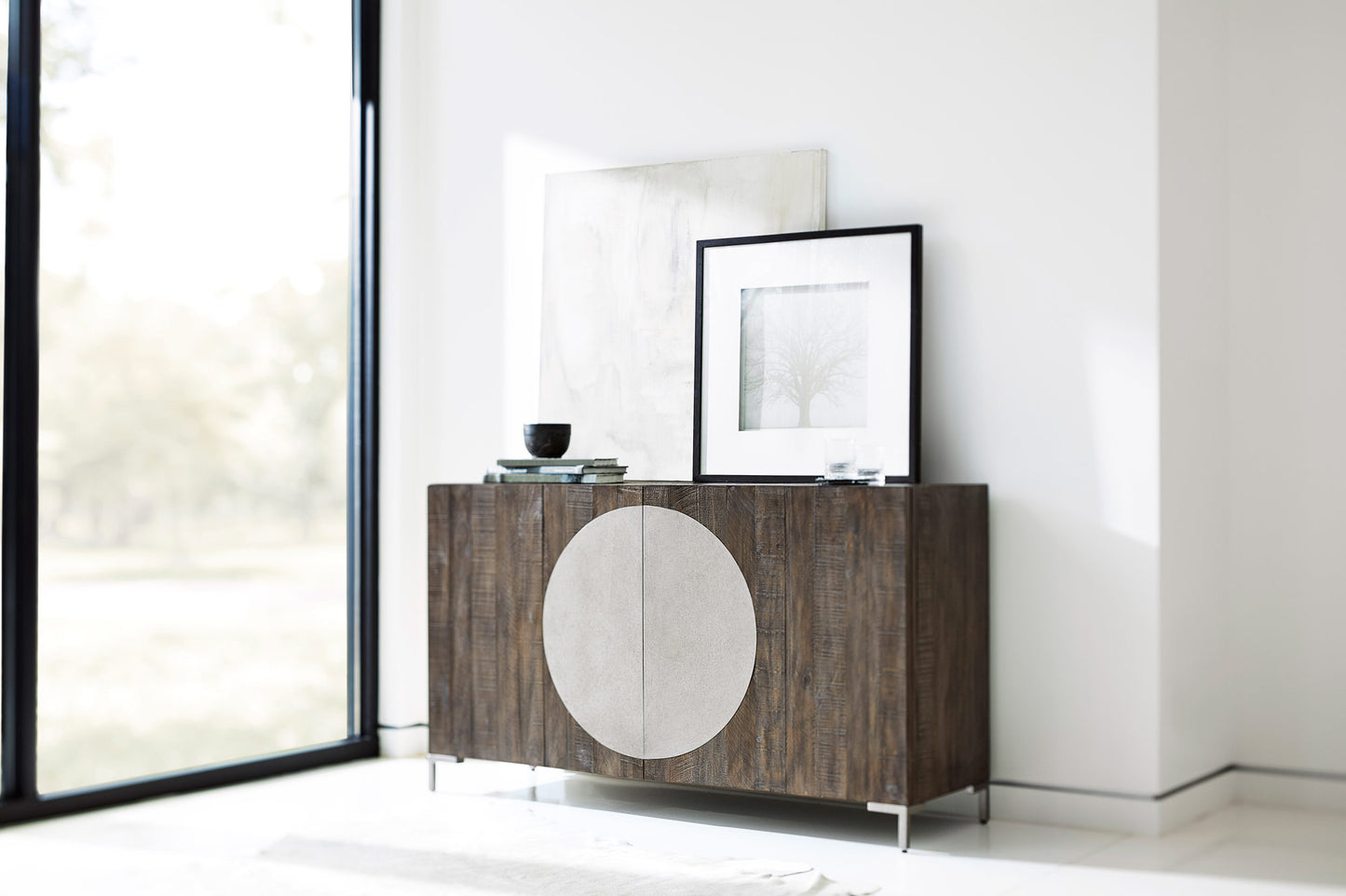 the Bernhardt Loft Logan Square Amherst 303-131B dining room buffet is available in Edmonton at McElherans Furniture + Design