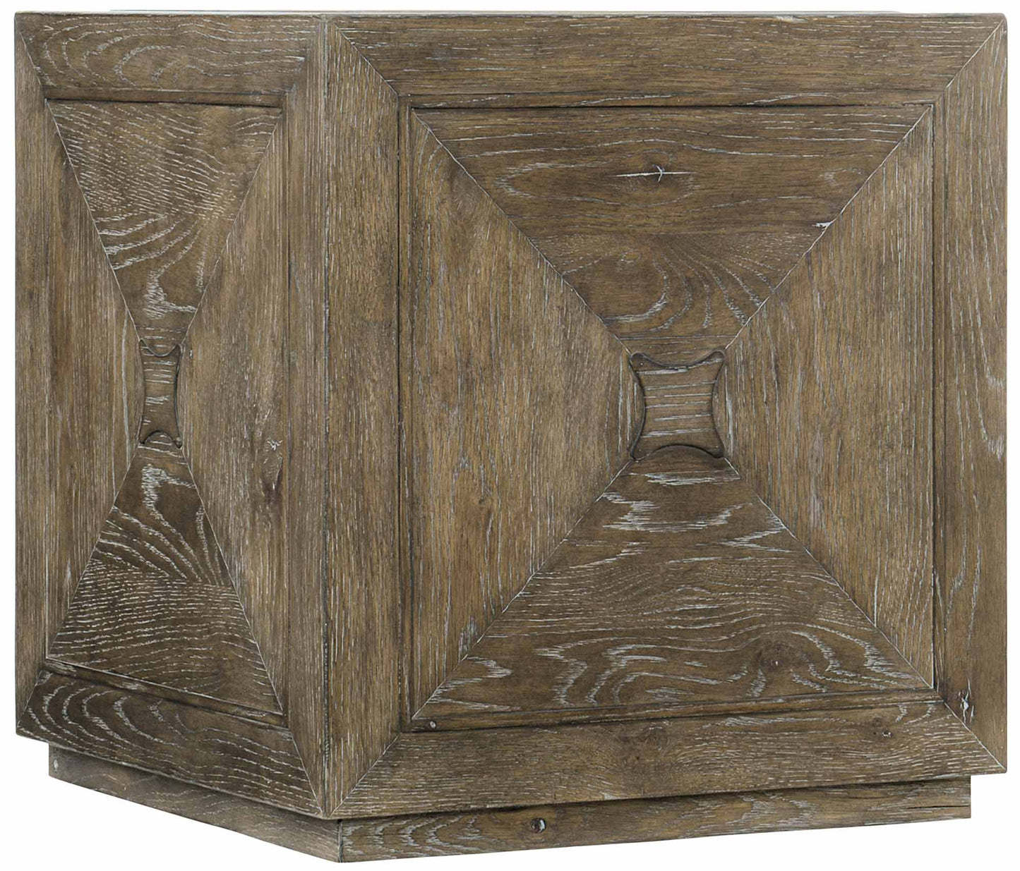 the Bernhardt Rustic Patina 387-111D living room occasional end table is available in Edmonton at McElherans Furniture + Design