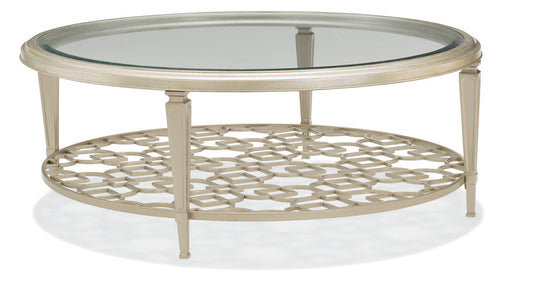 the Caracole Social Gathering living room occasional coffee table is available in Edmonton at McElherans Furniture + Design