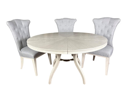 the Allure 6 piece round dining package is available in Edmonton at McElherans Furniture + Design