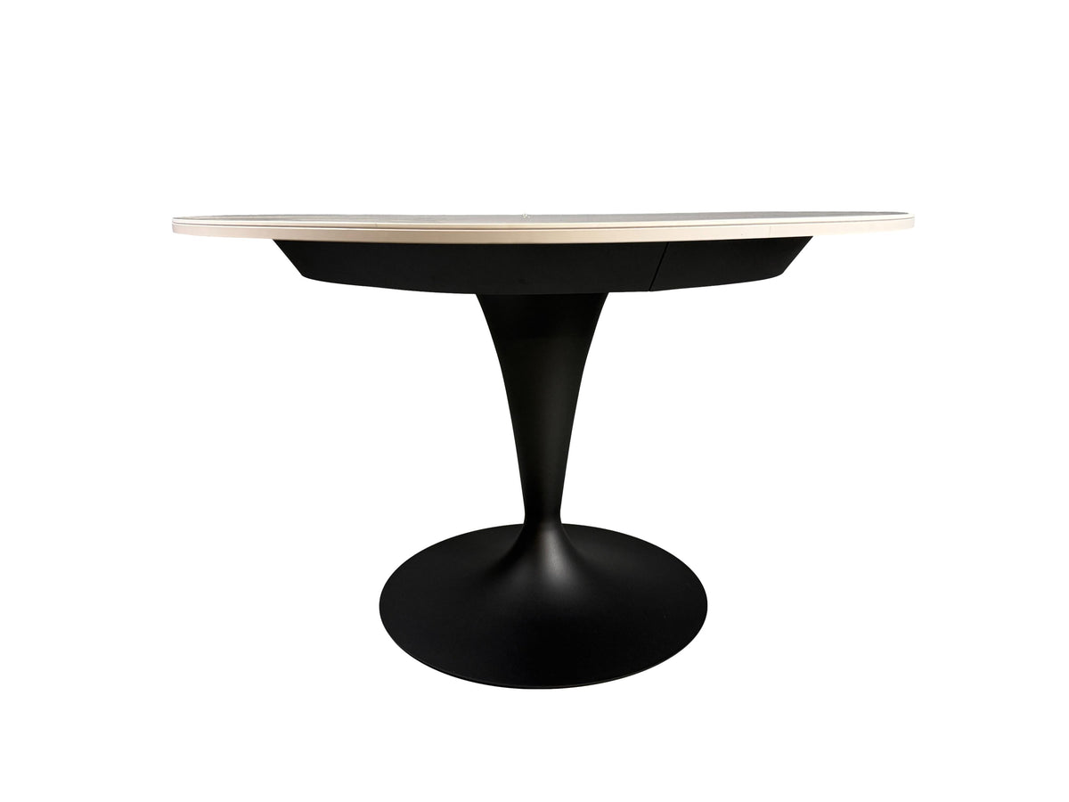 the Bellini Modern Sole dining room table is available in Edmonton at McElherans Furniture + Design