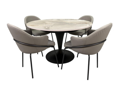 the Bellini Modern Sole dining room table is available in Edmonton at McElherans Furniture + Design