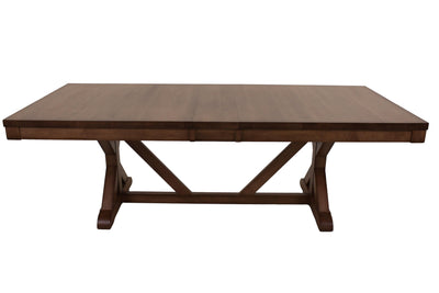 the BDM  transitional TBBRE-0891 dining room dining table is available in Edmonton at McElherans Furniture + Design