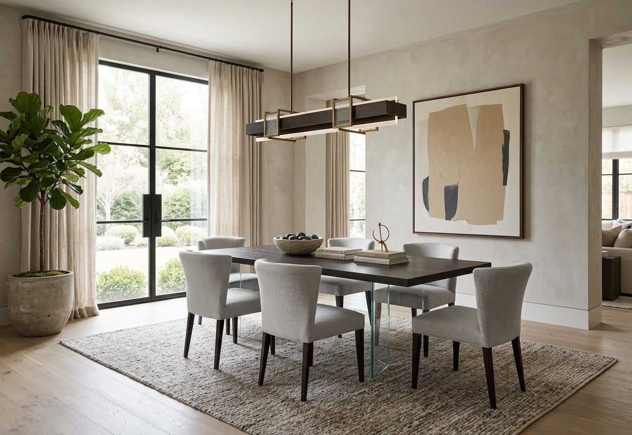 the Bermex Dinec 7 piece dining room is available in Edmonton at McElherans Furniture + Design