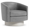the Bernhardt Interiors transitional N5712SL living room leather upholstered swivel chair is available in Edmonton at McElherans Furniture + Design