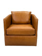 the Bradington Young Cassia living room leather swivel chair is available in Edmonton at McElherans Furniture + Design