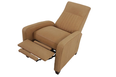 the Bradington Young  transitional 3524 living room reclining leather recliner is available in Edmonton at McElherans Furniture + Design