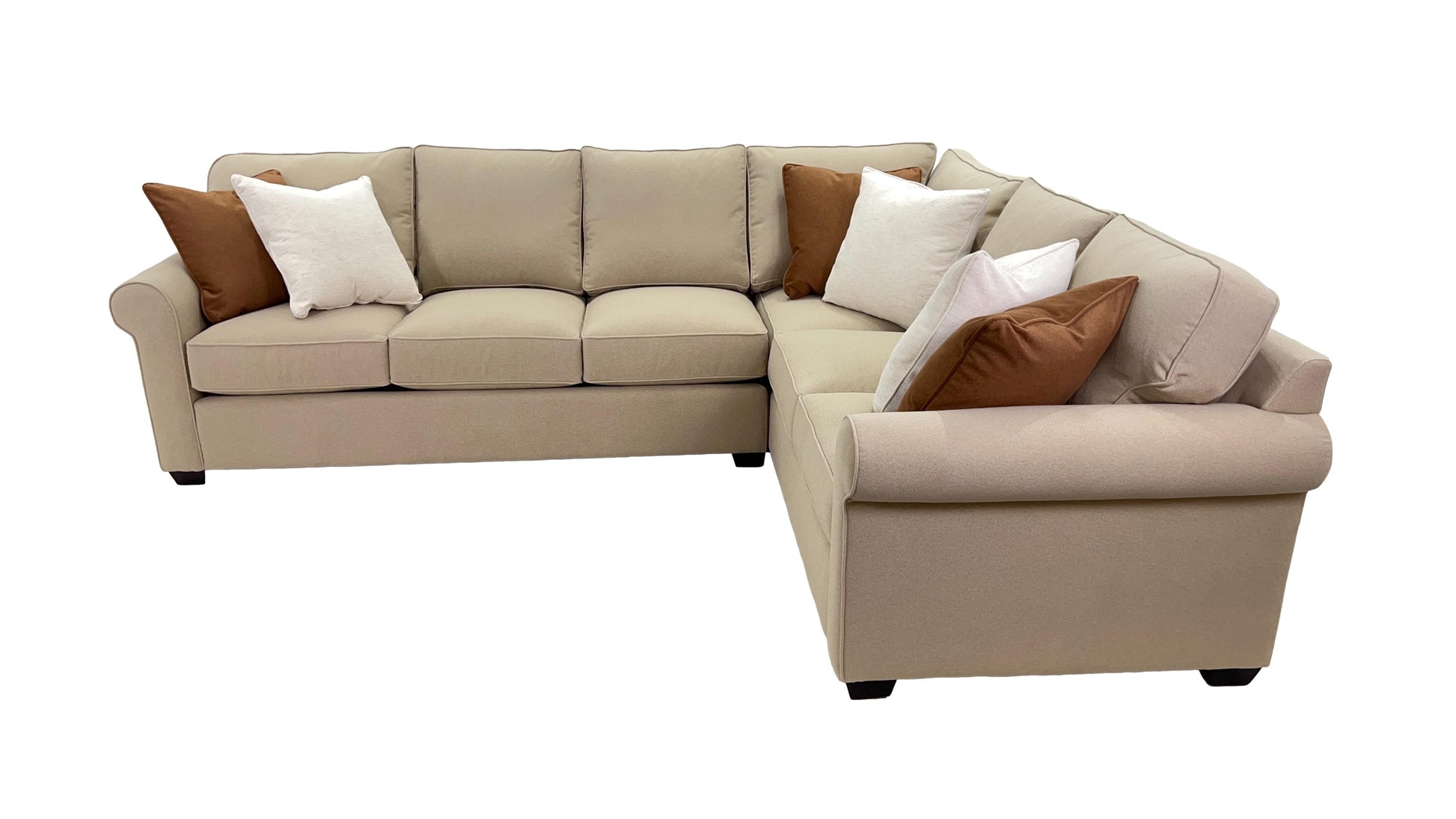 the Brentwood Ace living room upholstered sectional is available in Edmonton at McElherans Furniture + Design