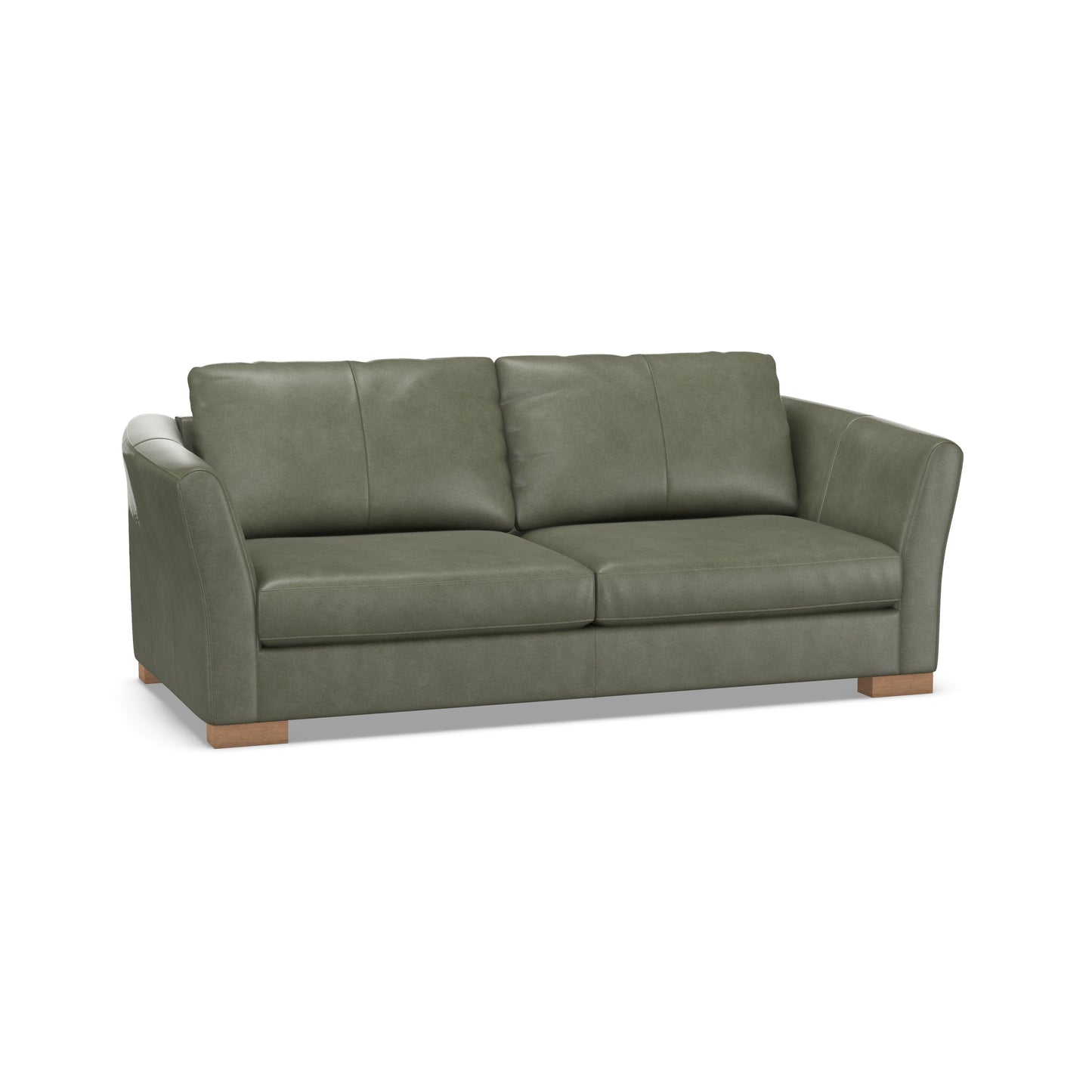 the Brentwood Ginsberg living room leather sofa is available in Edmonton at McElherans Furniture + Design
