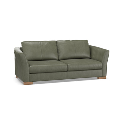 the Brentwood Ginsberg living room leather sofa is available in Edmonton at McElherans Furniture + Design