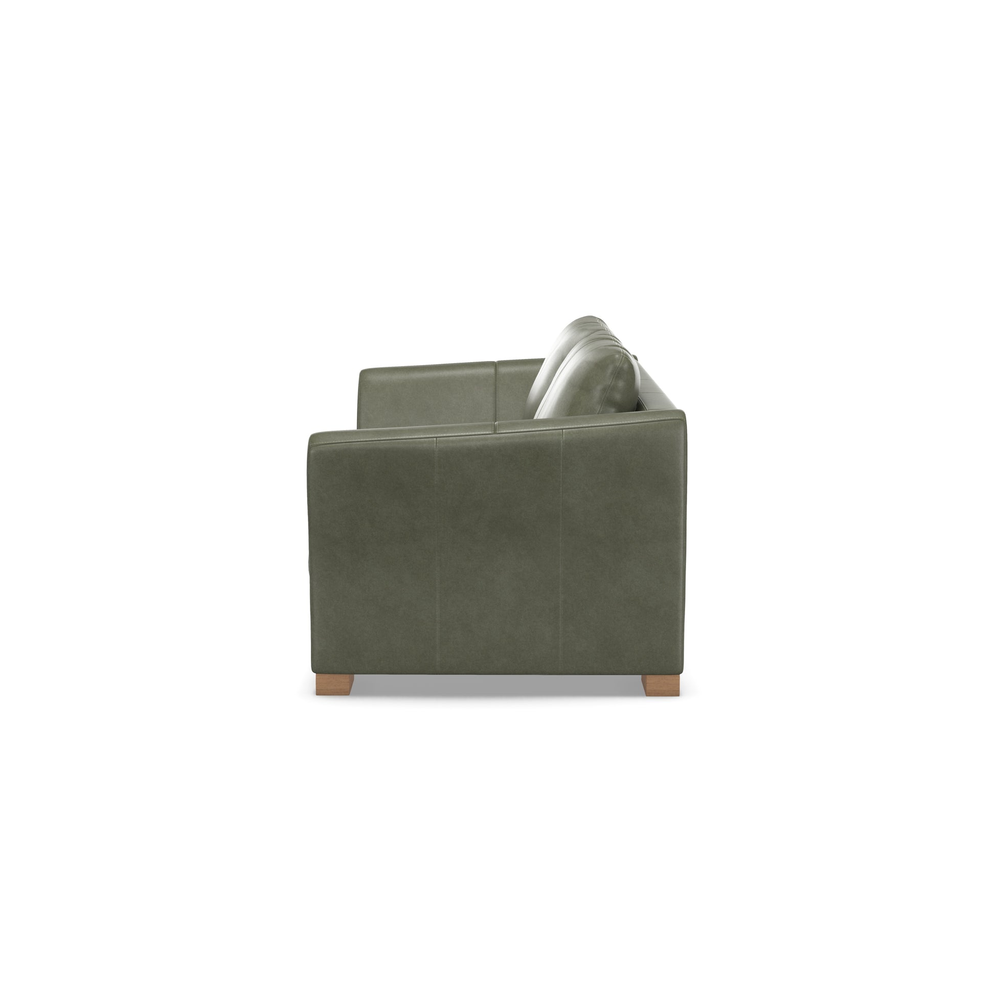 the Brentwood Ginsberg living room leather sofa is available in Edmonton at McElherans Furniture + Design