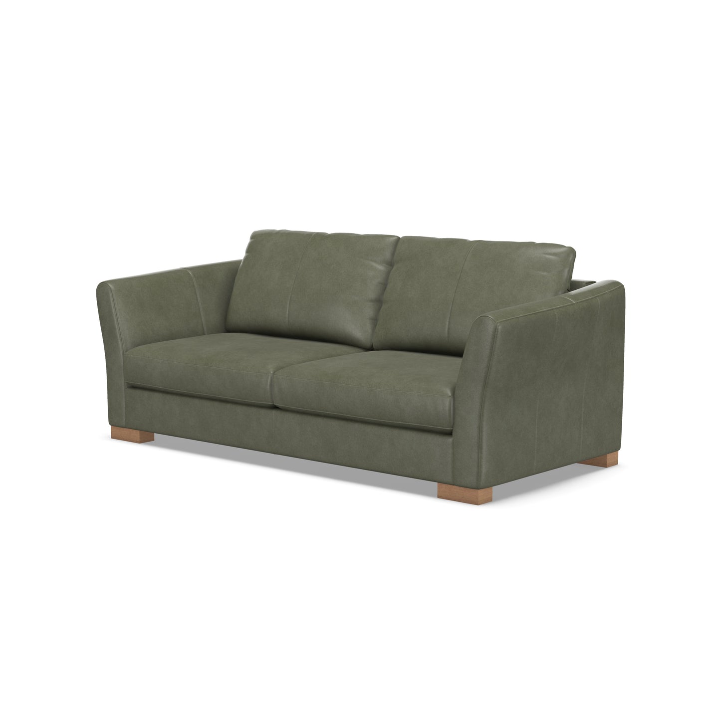 the Brentwood Ginsberg living room leather sofa is available in Edmonton at McElherans Furniture + Design