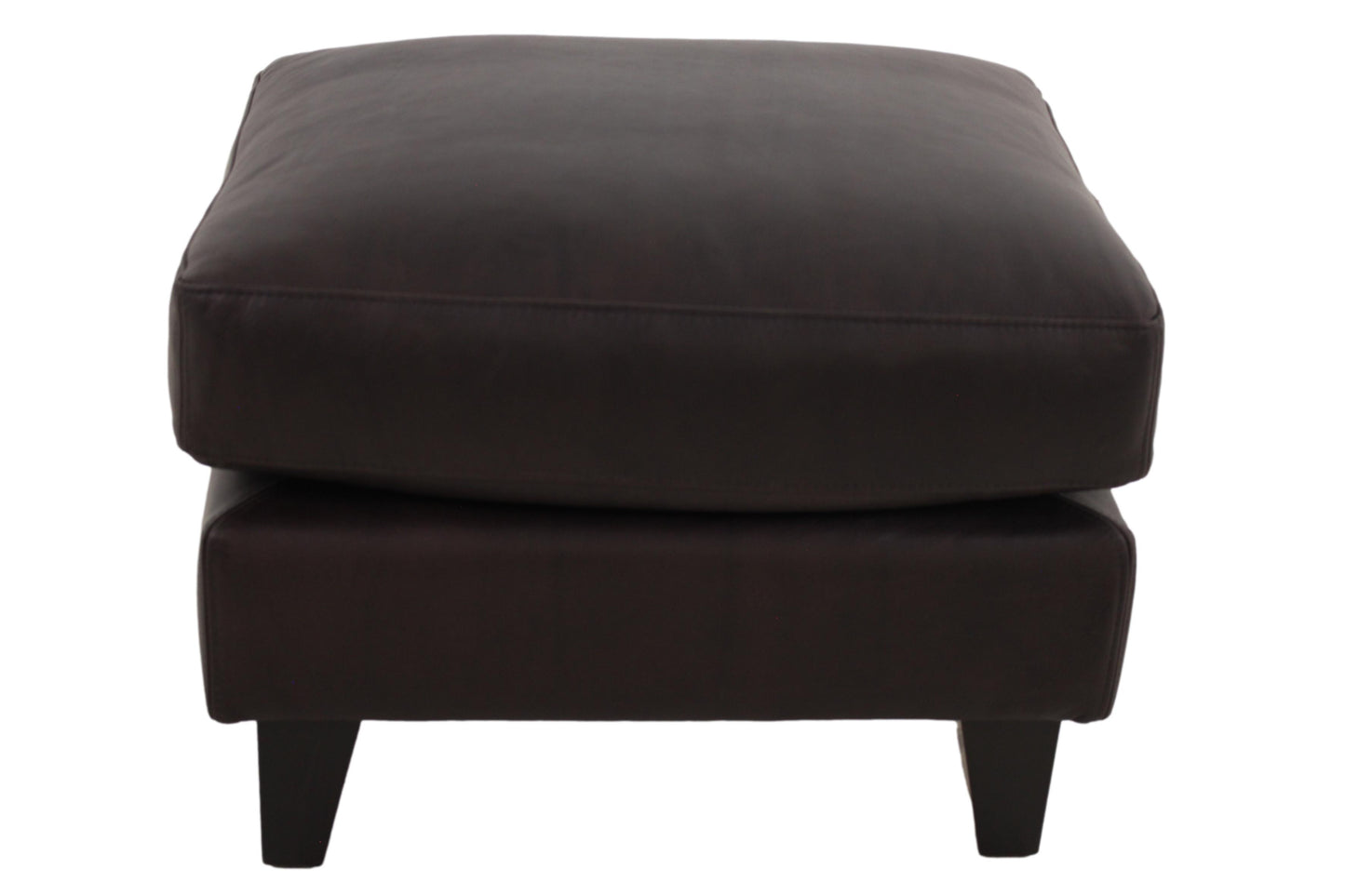the Colton leather chair and ottoman is available in Edmonton at McElherans Furniture + Design