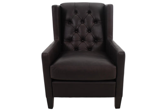 the Brentwood Colton living room leather chair is available in Edmonton at McElherans Furniture + Design
