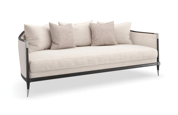 the Caracole Splash of Flash living room upholstered sofa is available in Edmonton at McElherans Furniture + Design