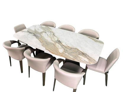 the Brandon 7 piece dining room is available in Edmonton at McElherans Furniture + Design