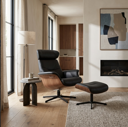 the Conform Timeout Large living room reclining swivel chair is available in Edmonton at McElherans Furniture + Design