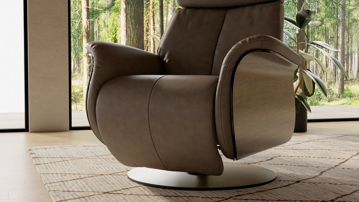 Fjords Nova 241116PZG living room reclining leather recliner