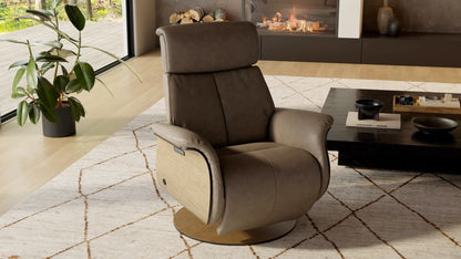 Fjords Nova 214216PZG living room reclining leather recliner