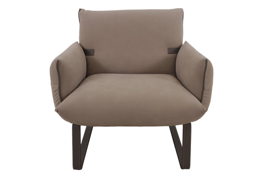 the Gamma Fifty living room leather armchair is available in Edmonton at McElherans Furniture + Design