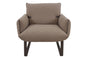 the Gamma Fifty living room leather armchair is available in Edmonton at McElherans Furniture + Design