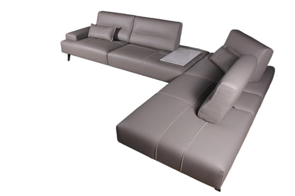 the Gamma Smart living room leather sectional is available in Edmonton at McElherans Furniture + Design