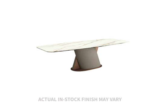 the Gamma Venus T284B dining room table is available in Edmonton at McElherans Furniture + Design