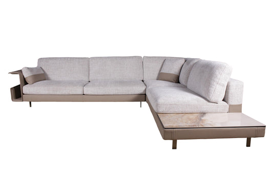 Gamma Vincent living room leather sectional