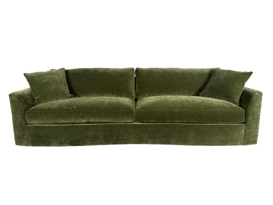 the HF Custom Regal living room upholstered sofa is available in Edmonton at McElherans Furniture + Design