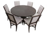 the Navarre 7 piece dining room is available in Edmonton at McElherans Furniture + Design