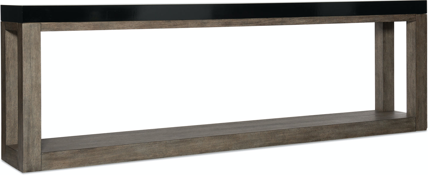 the Hooker Furniture 638-85425-BLK living room occasional console table is available in Edmonton at McElherans Furniture + Design