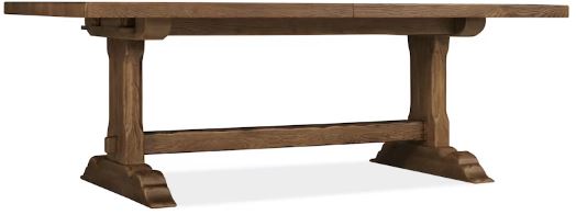 the Hooker Furniture Driftwood 6820-75200-85 dining room table is available in Edmonton at McElherans Furniture + Design