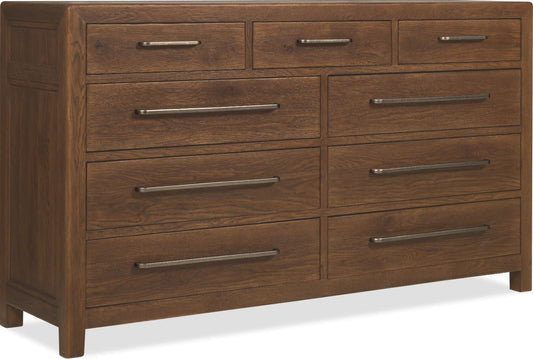 the Hooker Furniture Driftwood 6820-90201-85 bedroom dresser is available in Edmonton at McElherans Furniture + Design