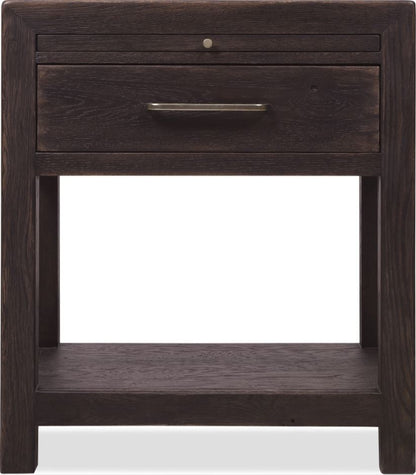 the Hooker Furniture Driftwood 6820-90316-99 bedroom night table is available in Edmonton at McElherans Furniture + Design