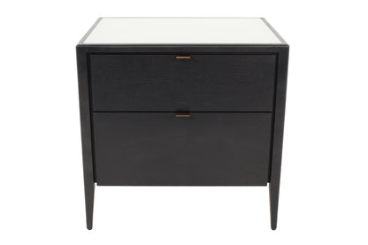 the Huppe Winston 1344V-BR bedroom night table is available in Edmonton at McElherans Furniture + Design