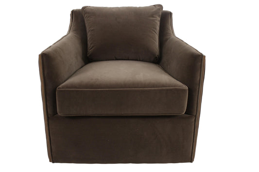 the HF Custom Oakley 4132 living room upholstered swivel chair is available in Edmonton at McElherans Furniture + Design