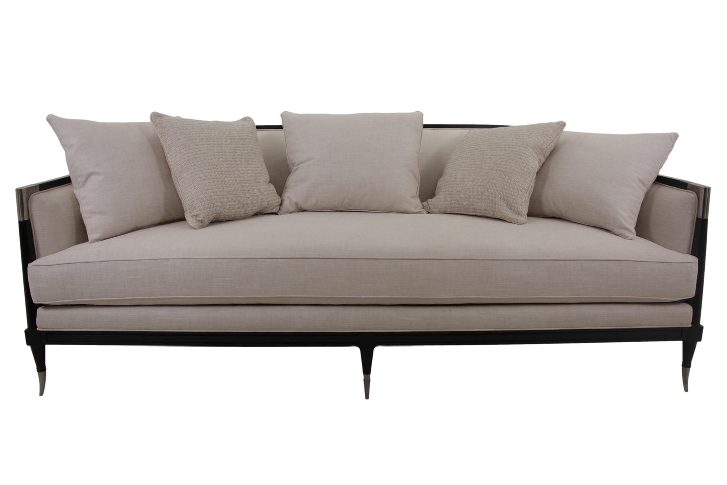the Caracole Splash of Flash living room upholstered sofa is available in Edmonton at McElherans Furniture + Design