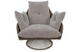 the Gamma Gloss living room leather swivel chair is available in Edmonton at McElherans Furniture + Design