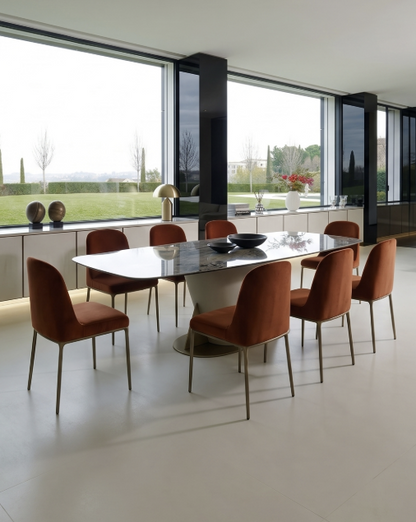 the Sunpan Nestor dining room chair is available in Edmonton at McElherans Furniture + Design