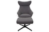 the Gnostic swivel chair & ottoman is available in Edmonton at McElherans Furniture + Design