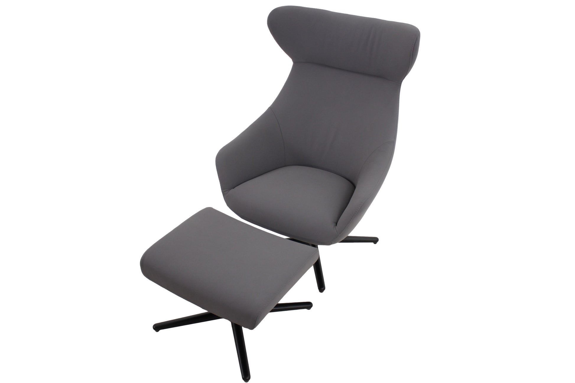 the Incanto Italia Gnostic living room leather ottoman is available in Edmonton at McElherans Furniture + Design