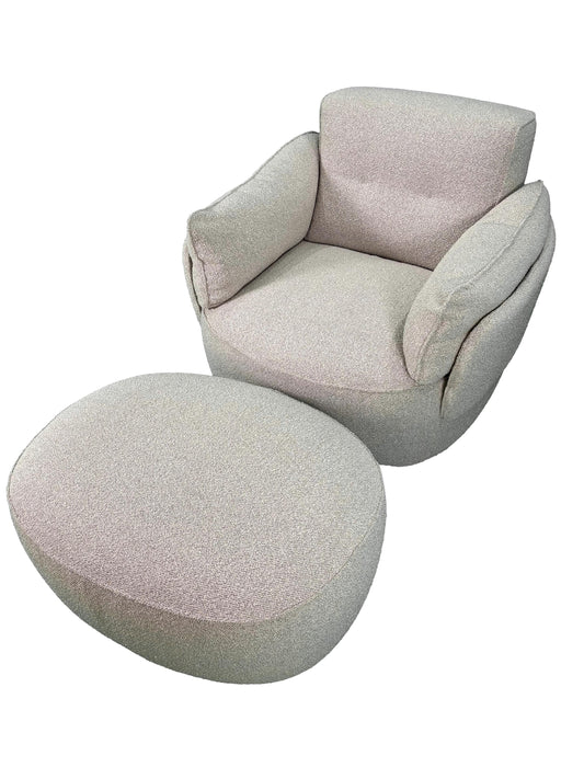 the Swivel chair and ottoman is available in Edmonton at McElherans Furniture + Design